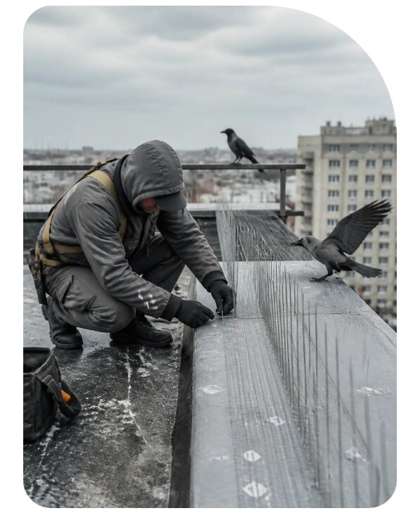 Защита от ворон под ключ в Беслане по цене от 5063 р. | Сенат-Бсл